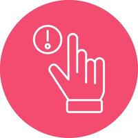 Hand Alert Multi Color Circle Icon vector