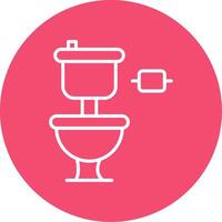 Toilet Multi Color Circle Icon vector