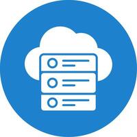 Cloud Data Multi Color Circle Icon vector