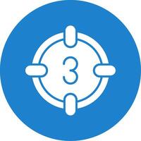 Countdown Multi Color Circle Icon vector