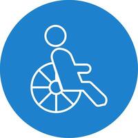 Disability Multi Color Circle Icon vector