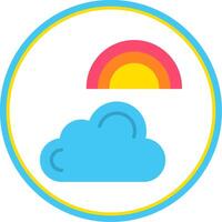 Rainbow Flat Circle Icon vector