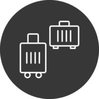 Suitcases Line Inverted Icon Design vector