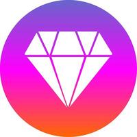 Diamond Glyph Gradient Circle Icon Design vector