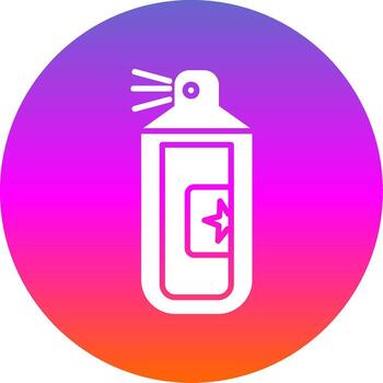 tonto instrumentos de cuerda glifo degradado circulo icono diseño vector