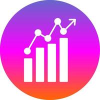Business Analyst Glyph Gradient Circle Icon Design vector
