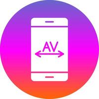 Kerning Glyph Gradient Circle Icon Design vector