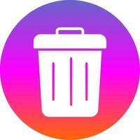 Trash Glyph Gradient Circle Icon Design vector