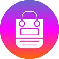 Shopping Bag Glyph Gradient Circle Icon Design vector