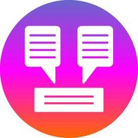 Chat Glyph Gradient Circle Icon Design vector