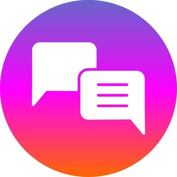 Conversation Glyph Gradient Circle Icon Design vector