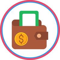 Digital Wallet Flat Circle Icon vector