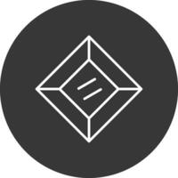 Gem Line Inverted Icon Design vector