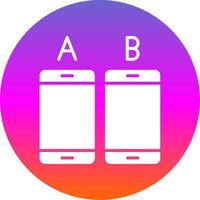 Ab Testing Glyph Gradient Circle Icon Design vector