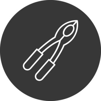 cascanueces línea invertido icono diseño vector