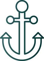 Anchor Line Gradient Icon vector