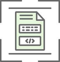 Document Scan Fillay Icon Design vector