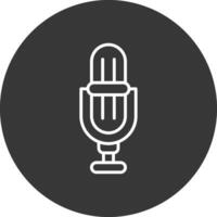 Microphone Line Inverted Icon Design vector