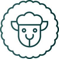 Sheep Line Gradient Icon vector