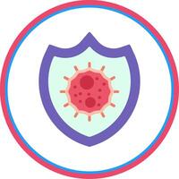 Bacteria Flat Circle Icon vector