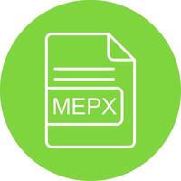 MEPX File Format Multi Color Circle Icon vector