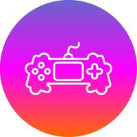 Game Line Gradient Circle Icon vector
