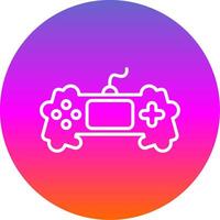 Game Line Gradient Circle Icon vector