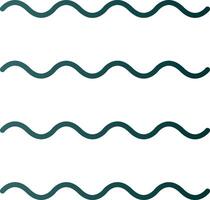 Waves Line Gradient Icon vector