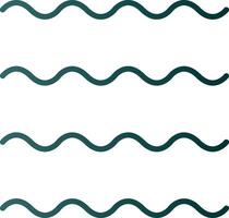 Waves Line Gradient Icon vector