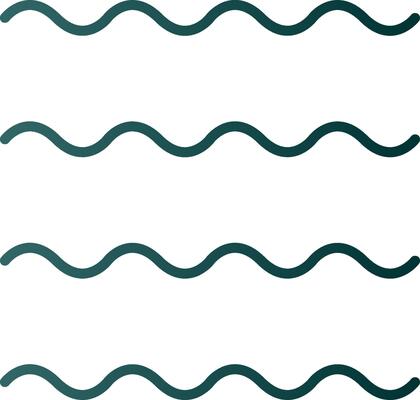 Waves Line Gradient Icon