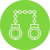 Hand Cuffs Multi Color Circle Icon vector
