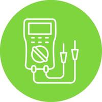 Multimeter Multi Color Circle Icon vector