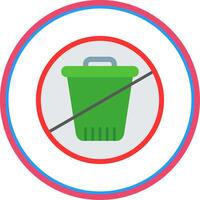 Zero Waste Flat Circle Icon vector