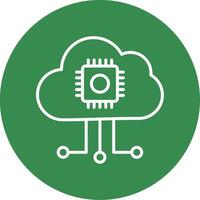 Cloud Computing Multi Color Circle Icon vector
