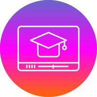 Educational Line Gradient Circle Icon vector