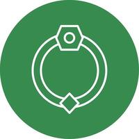 Door Knocker Multi Color Circle Icon vector