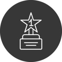 Star Line Inverted Icon Design vector