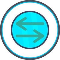 Swap Flat Circle Icon vector