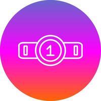 Belt Line Gradient Circle Icon vector