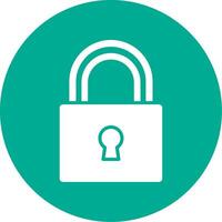 Lock Multi Color Circle Icon vector