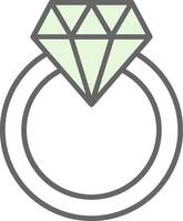 Diamond Ring Fillay Icon Design vector