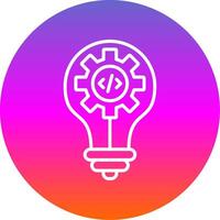 Idea Line Gradient Circle Icon vector