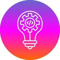 Idea Line Gradient Circle Icon vector