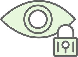 Retinal Scan Fillay Icon Design vector