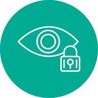 Retinal Scan Multi Color Circle Icon vector