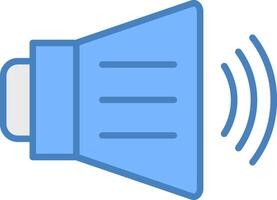 Sound Line Filled Blue Icon vector