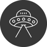 Ufo Line Inverted Icon Design vector