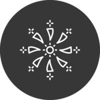 Firework Line Inverted Icon Design vector