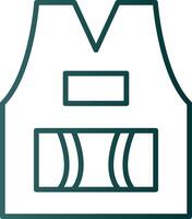 Sleeveless Line Gradient Icon vector