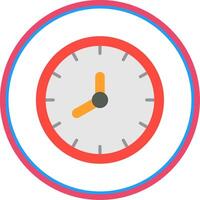 reloj plano circulo icono vector